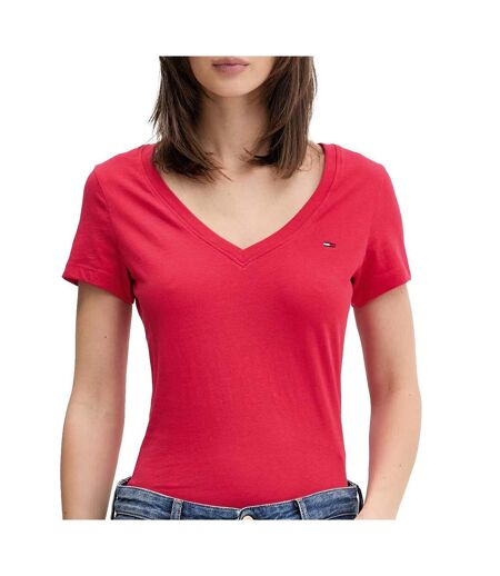 T-shirt rouge clair femme tommy hilfiger aruba 120
