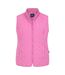 Womens/ladies Quilted Gilet Raspberry Lazy Jacks-1
