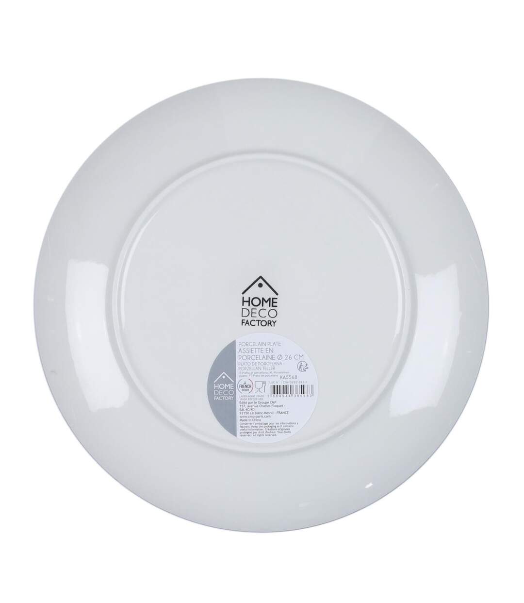 Lot de 6 Assiettes Plates Mandala 26cm Bleu-3