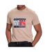 T-shirt marron homme tommy hilfiger flag-1