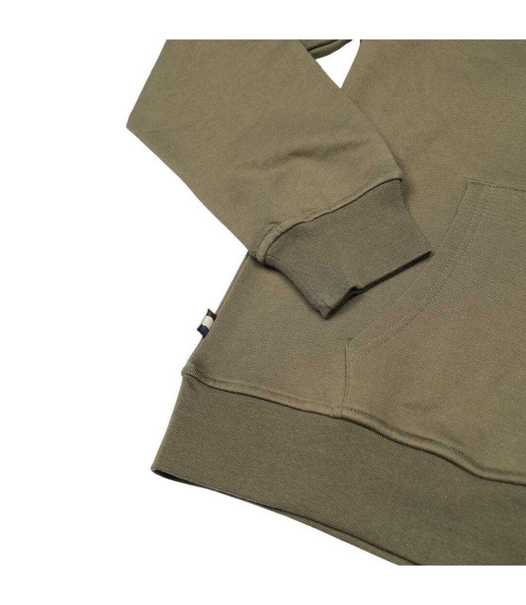 Mens Active Big Logo Hoodie Army Green Aquascutum-4