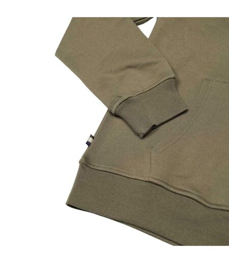 Mens Active Big Logo Hoodie Army Green Aquascutum
