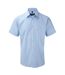 Russell Mens Short Sleeve Herringbone Work Shirt (Light Blue)