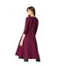 Robe mi-longue femme rose baie Principles-2