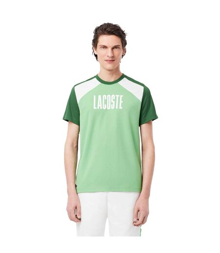 Mens Colour Block T-shirt Green Lacoste