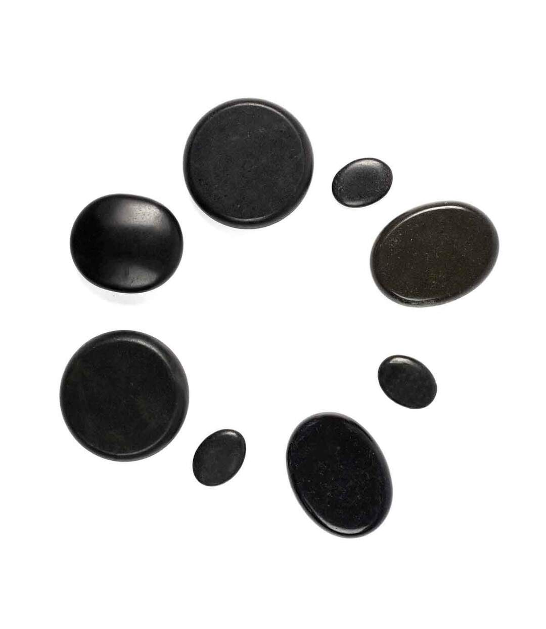 Mallette pour Massage 8 Pierres Chaudes 21cm Noir-4