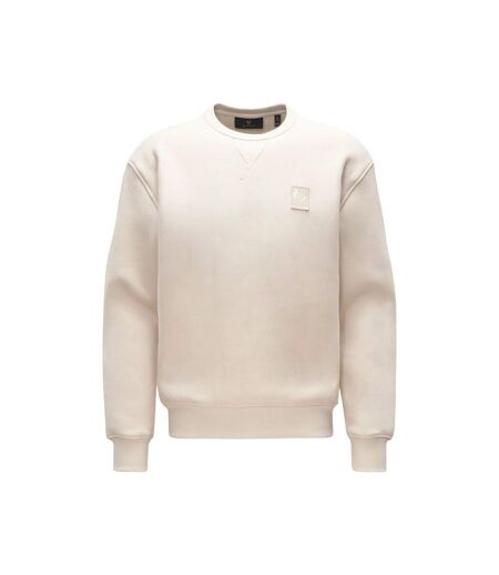 Mens Hockley Fleece Heavyweight Regular Sweatshirt Cream Belstaff