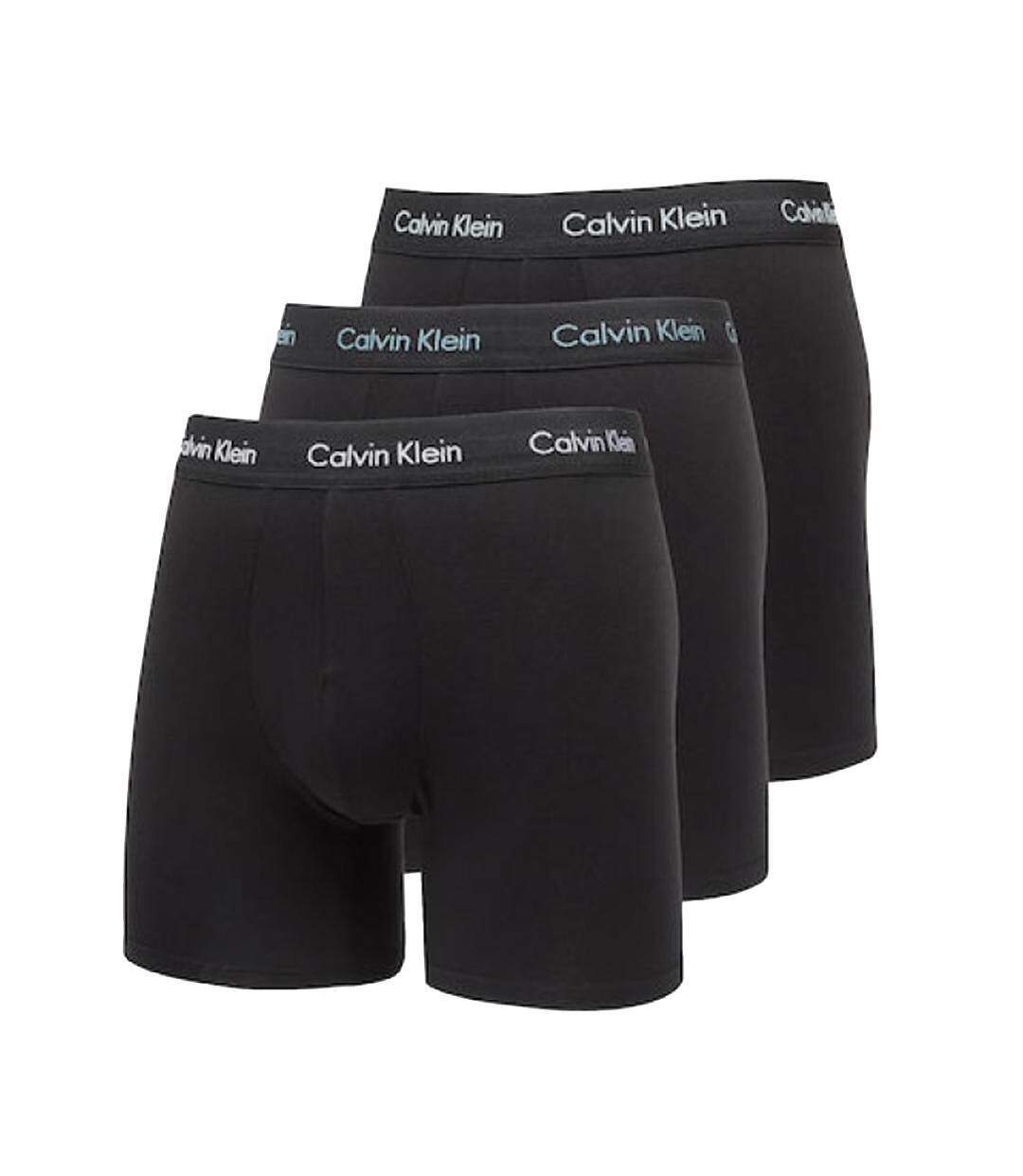 X3 boxers noires/blancs homme calvin klein jeans boxer brief 3 - l-1