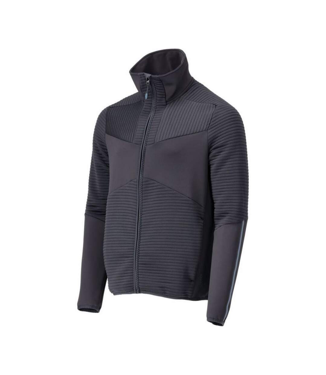 Mens Customised Striped Fleece Jacket Dark Navy Mascot-3