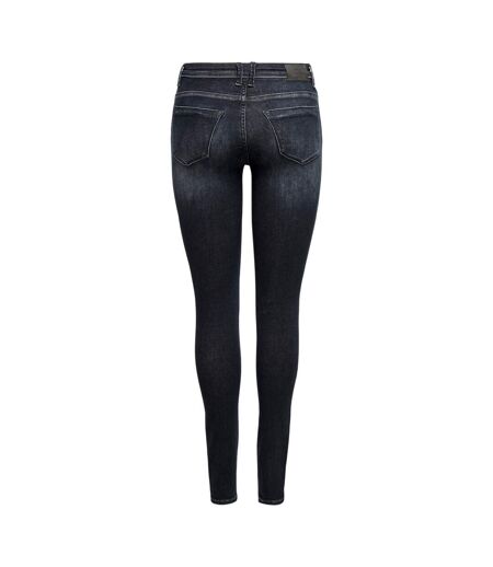 Womens/ladies 5 Pockets Skinny Jeans Black Denim Only