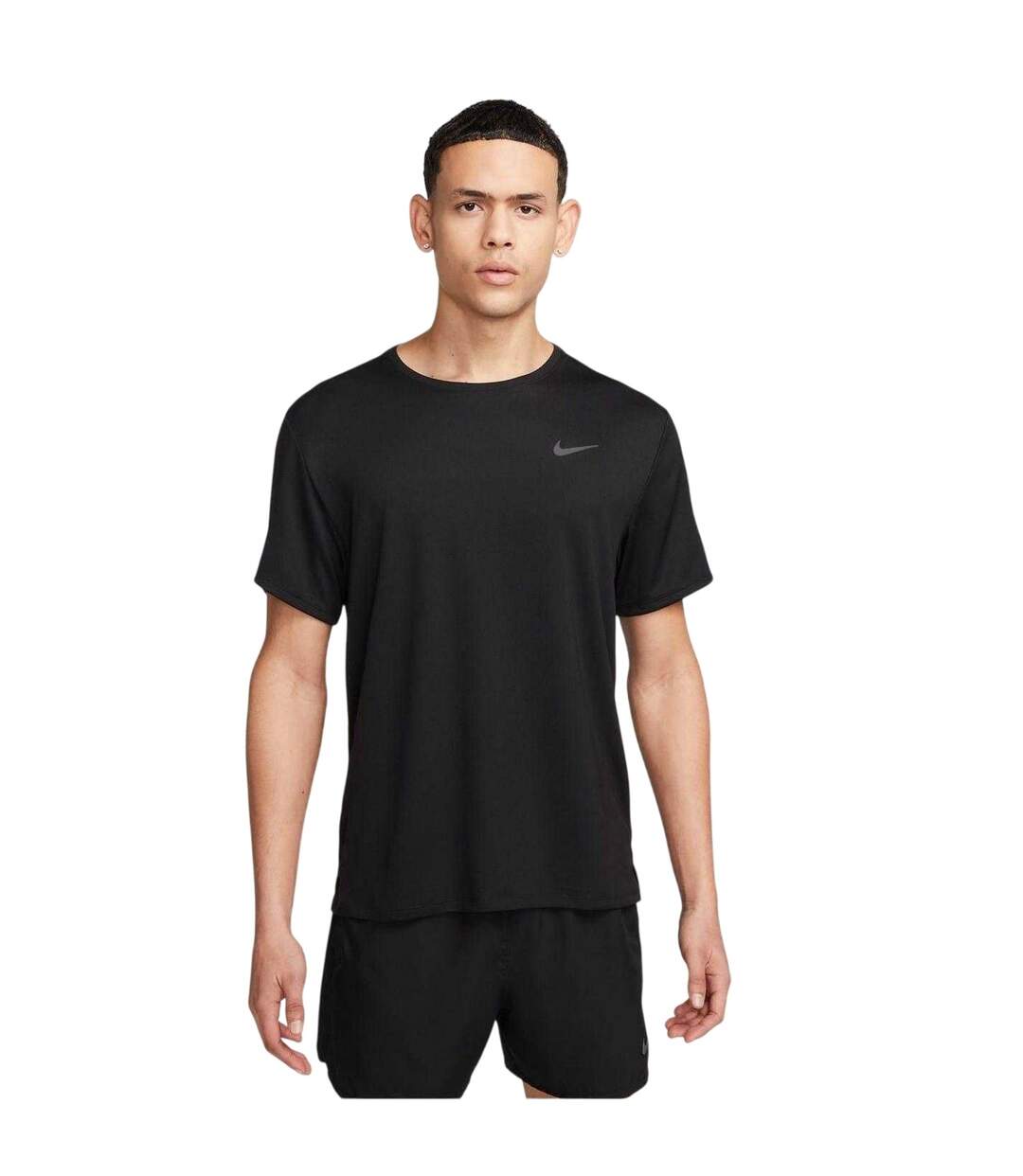 Mens Miler Swoosh Reflective Detail T-shirt Black Nike-2