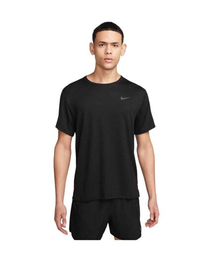 Mens Miler Swoosh Reflective Detail T-shirt Black Nike