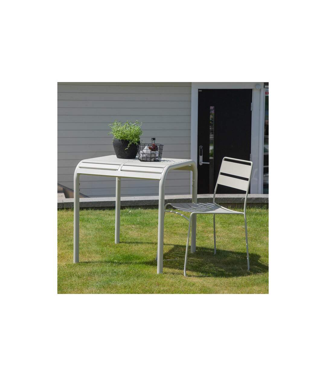 Table de Jardin Design Borneo 75cm Beige-5