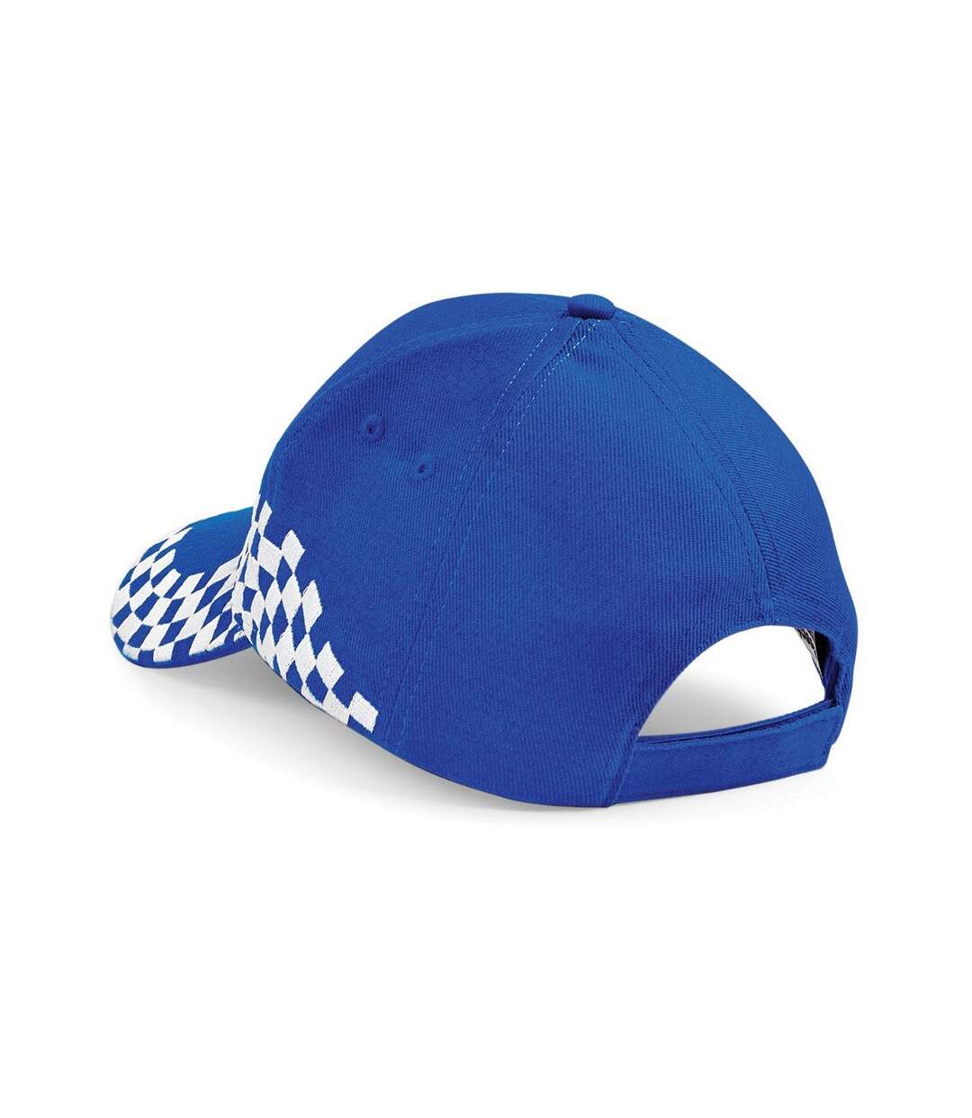 Lot de 2  casquettes à carreaux adulte bleu roi vif Beechfield-2