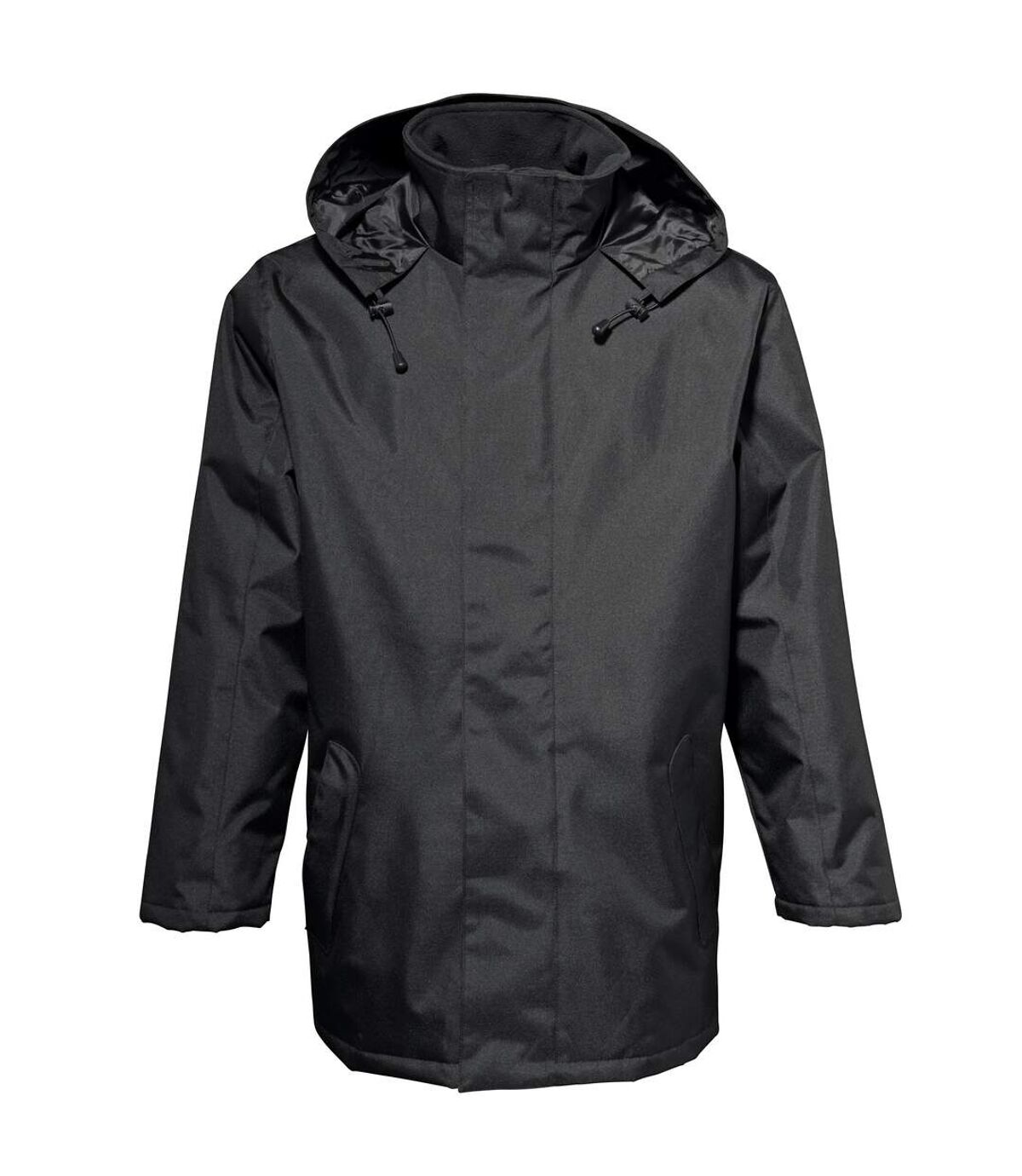 2786 Mens Plain Parka Jacket (Water & Wind Resistant) (Black) - UTRW2505