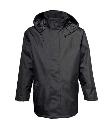 2786 Mens Plain Parka Jacket (Water & Wind Resistant) (Black)