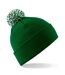 Bonnet snowstar adulte vert / blanc Beechfield