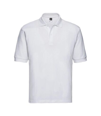 Russell Mens Polycotton Pique Polo Shirt (White)