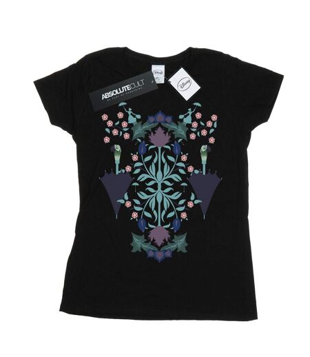 Disney - T-shirt MARY POPPINS FLORAL COLLAGE - Femme (Noir) - UTBI15146