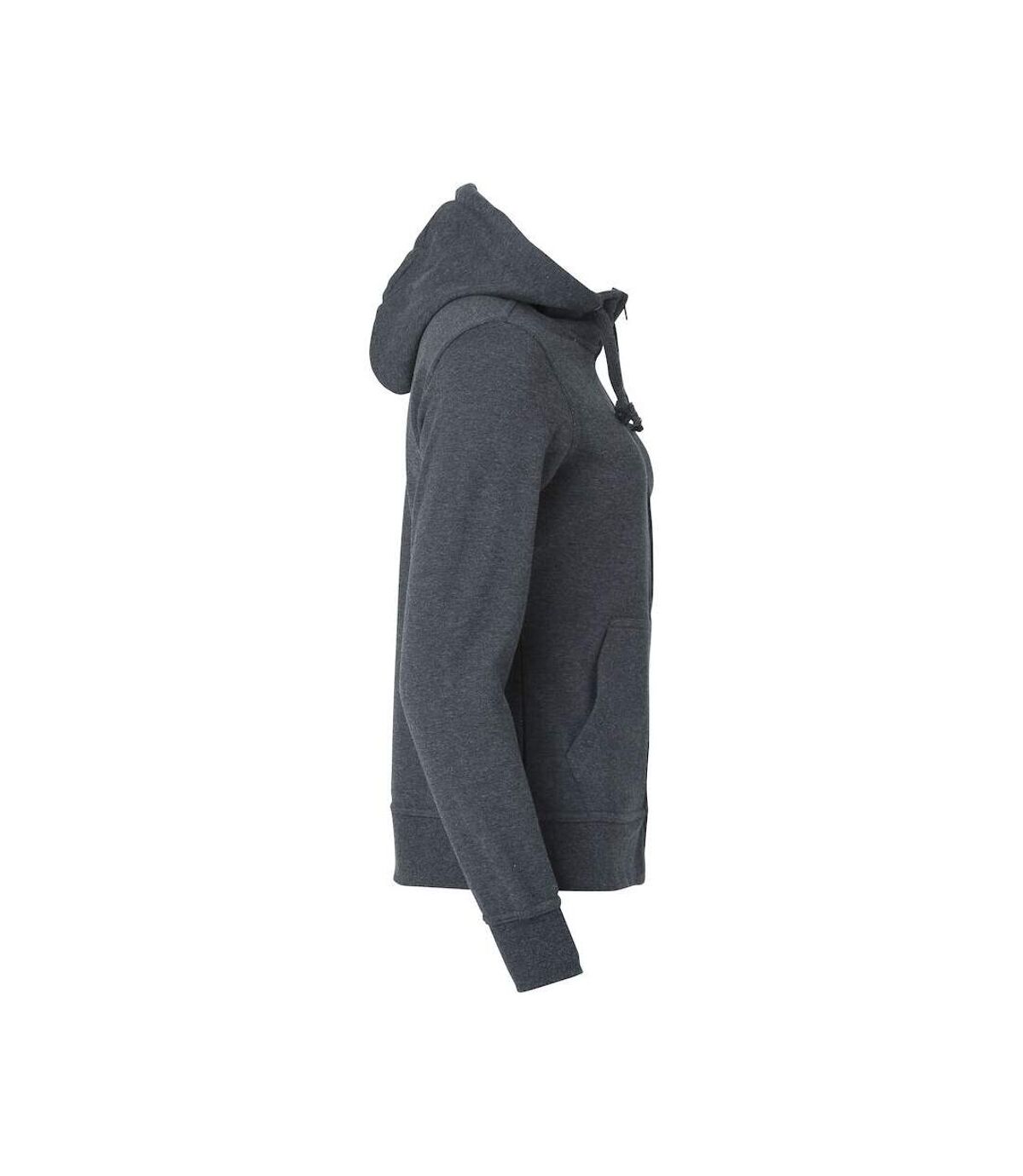 Clique Womens/Ladies Plain Full Zip Hoodie (Anthracite Melange)
