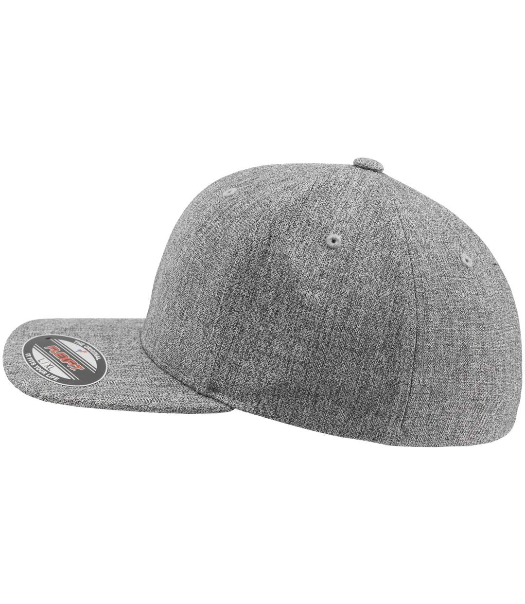 Casquette flexfit span gris chiné Yupoong