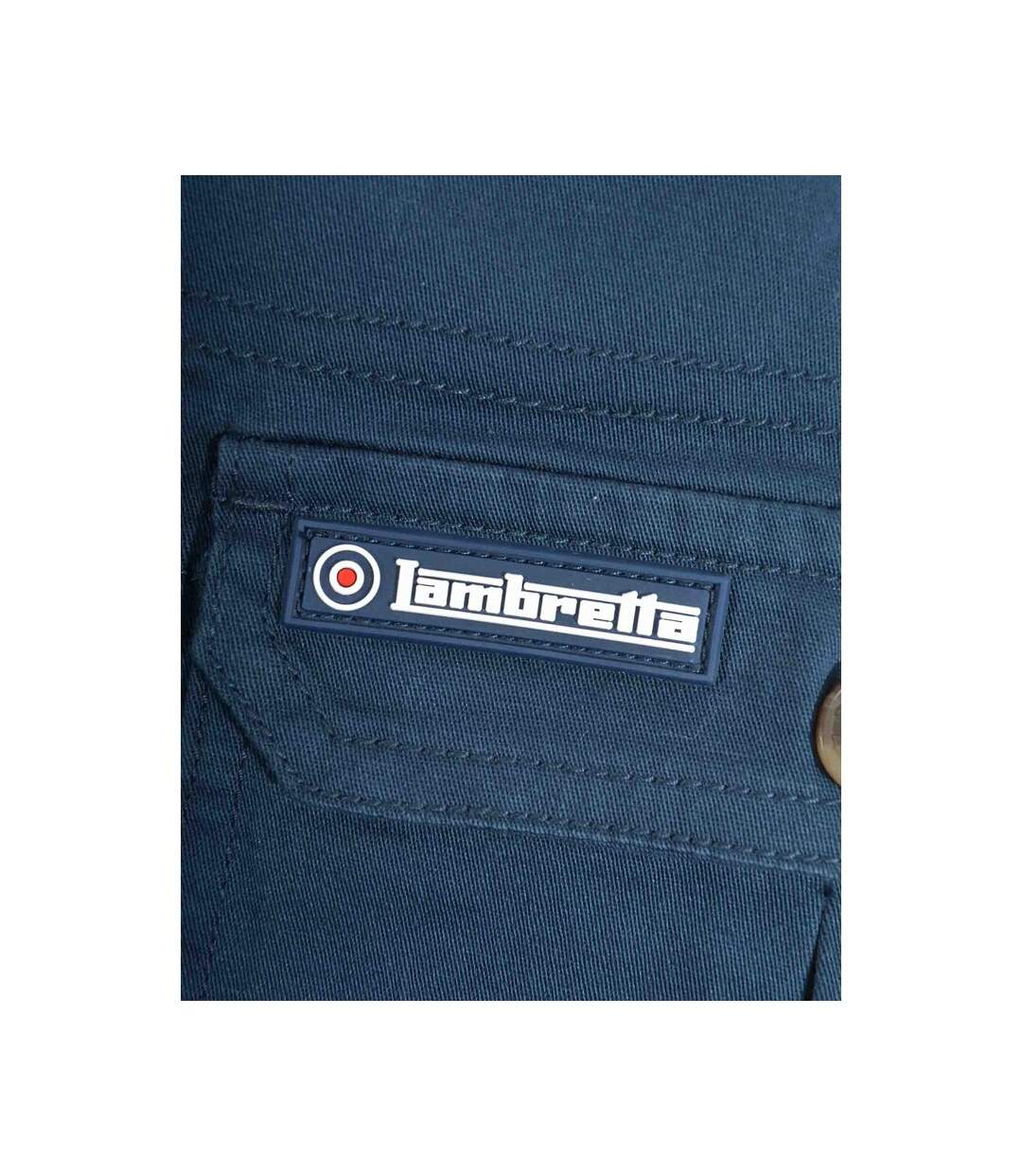 Short À Poches Motif/style Logo En Caoutchouc Homme Bleu Marine Lambretta-4