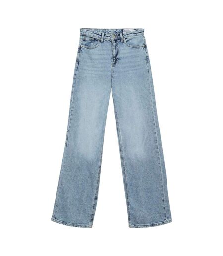 Womens/ladies Ra339 Wide Leg Jeans Light Blue Vero Moda