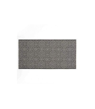 Tapis Tissé Déco Aztek 80x150cm Noir