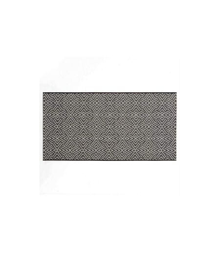Tapis Tissé Déco Aztek 80x150cm Noir