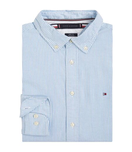 Chemise À Boutons Motif/style À Rayures Homme Bleu Tommy Hilfiger