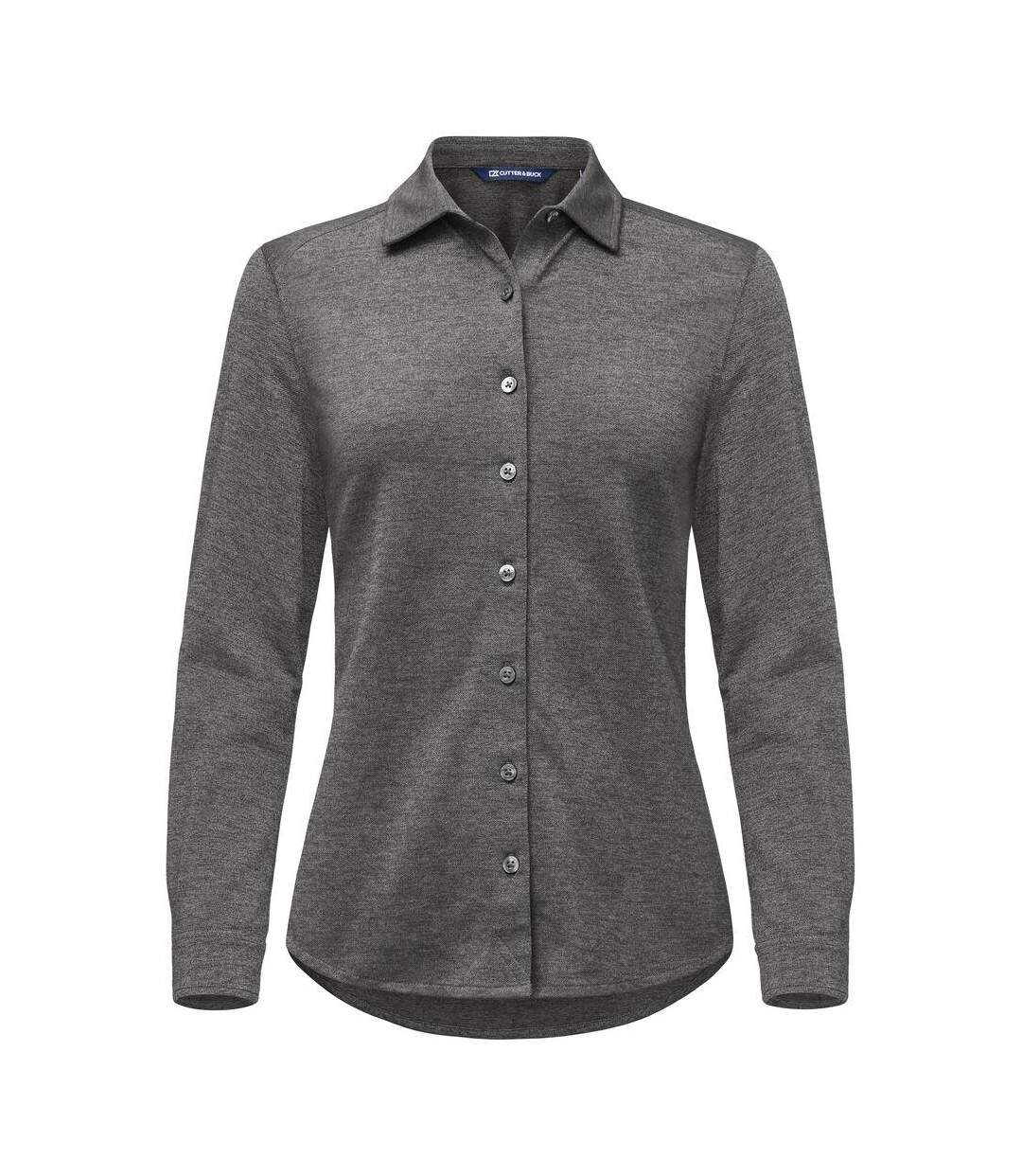 Womens/ladies Advantage Shirt Anthracite Melange Cutter & Buck-1