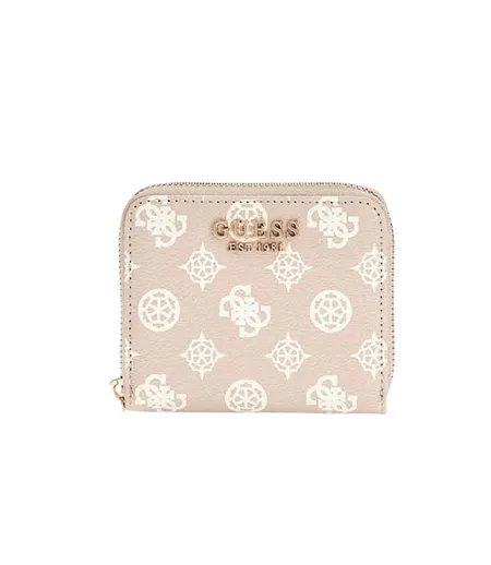 Portefeuille rose femme guess laurel slg small