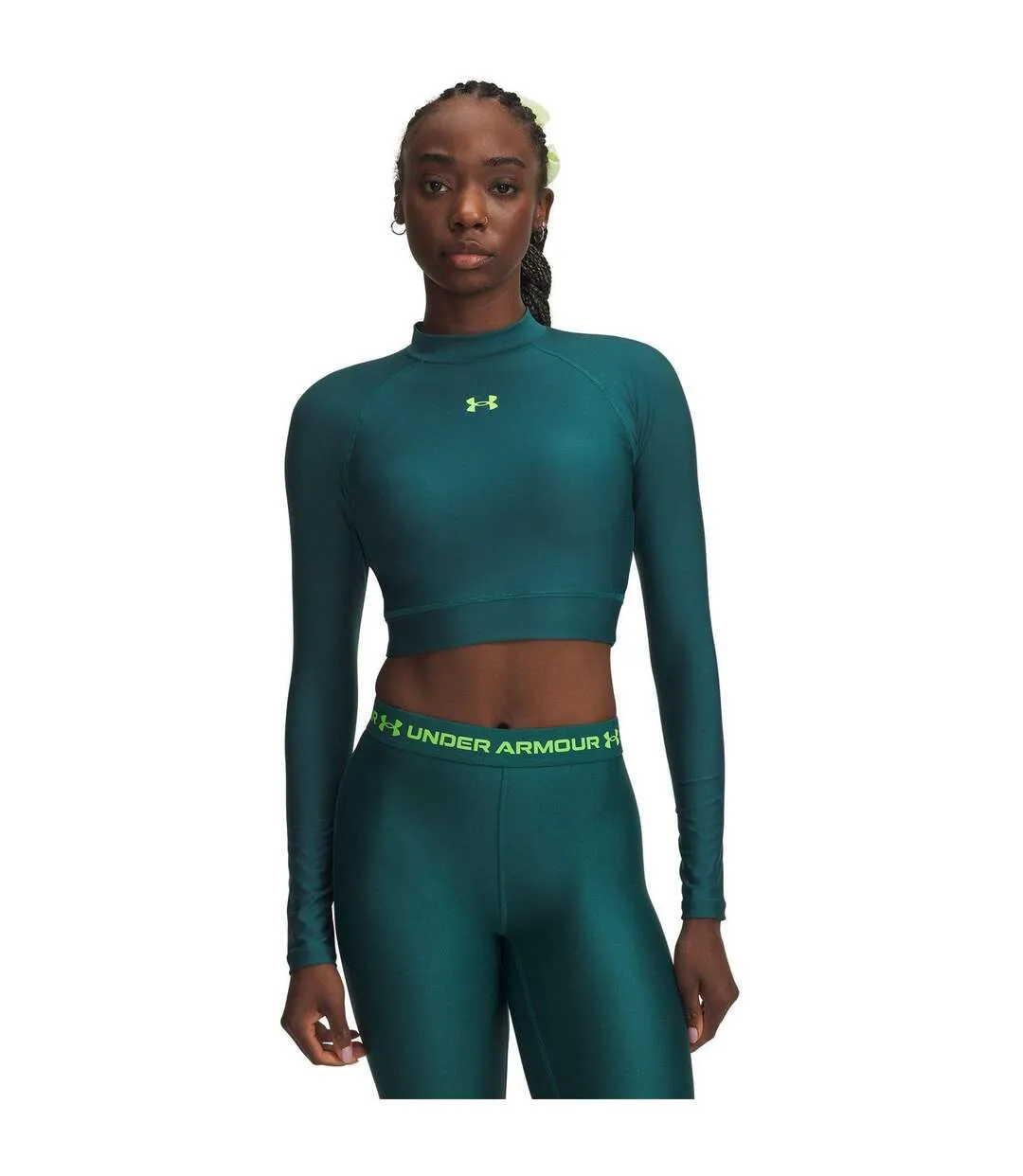 Haut Court Femme Vert Under Armour-1