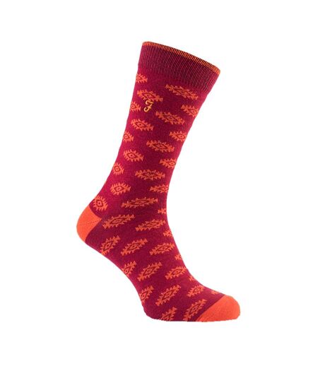 2 Pack Mens Retro Cotton Rich Luxury Formal Dress Socks