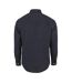 Mens Patterned Poplin Long-sleeved Shirt Black Fabric-2