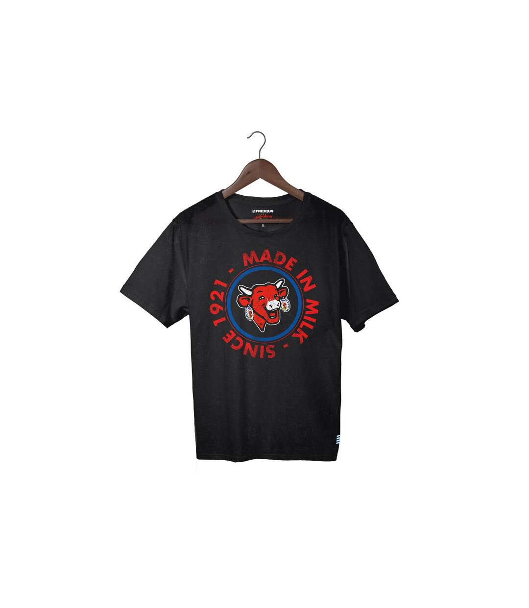 T-shirt homme en coton à col rond imprimé  La Vache Qui Rit Freegun-2