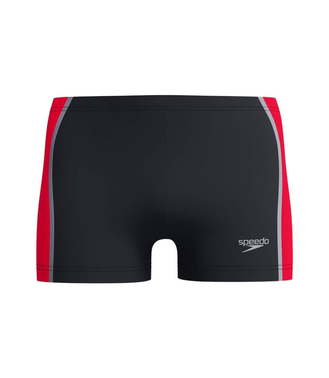 Mens Splice Solid Swim Shorts Black Red Speedo-2