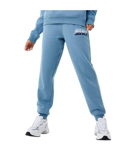 Womens/ladies Stacked Jogging Bottoms Shadow Blue Jack Wills