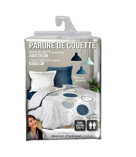 Parure de Lit 3 Pièces Voie Lactee 240x220cm Bleu