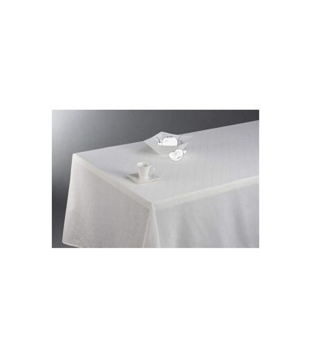 Nappe Antitache Jacquard Carré 140x240cm Ivoire