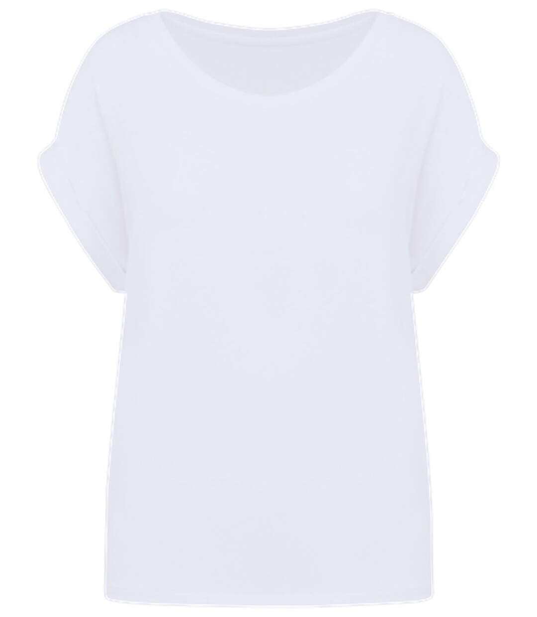 T-shirt écoresponsable manches à revers - Femme - PAT309 - blanc-2