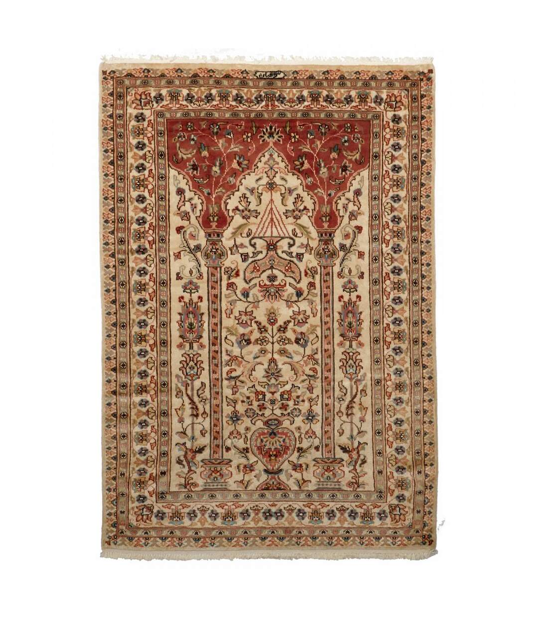 Authentique tapis d'Orient fait main en soie JIHANGIR 55-1