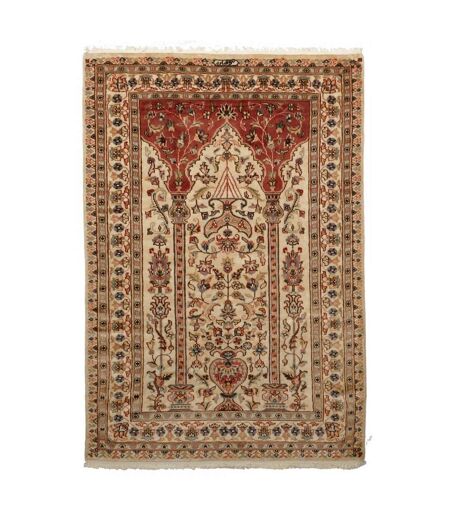 Authentique tapis d'Orient fait main en soie JIHANGIR 55