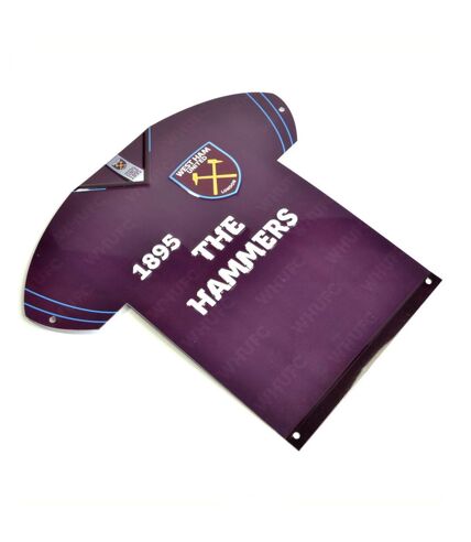 West Ham United FC - Plaque (Violet) (Taille unique) - UTTA4445