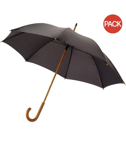 Pack of 2  23 inch jova classic umbrella  34.6 x 41.3 inches solid black Bullet