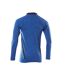 Polo Manches Longues Motif/style Tacheté Accelerate Homme Azur Bleu Marine Foncé Mascot-2