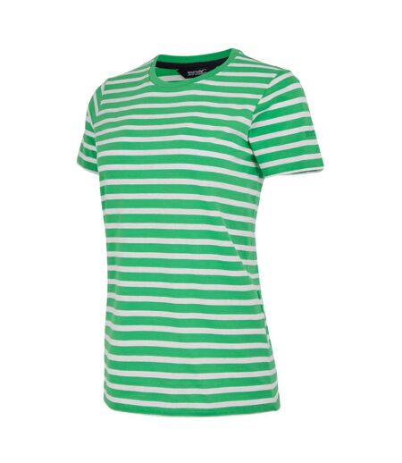 T-shirt bayletta femme vert île / blanc Regatta