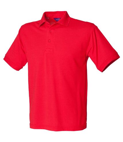 Henbury Mens Short Sleeved 65/35 Pique Polo Shirt (Red) - UTRW625