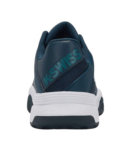 Mens Swis Court Express Leather Trainers Teal White Aqua K-Swiss