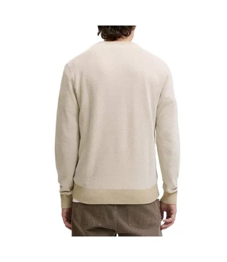 Pull beige homme jack & jones globe knit